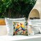 Parrot Duo on Branch Outdoor Printed Pillow Design by Steve Hunziker, 18 x 7 x 18